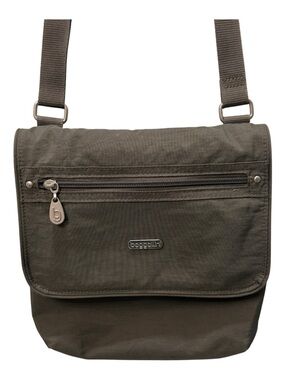 Baggallini Grey Nylon Crossbody Flap Bag
